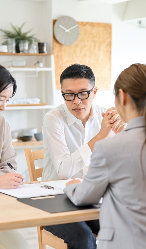 A female insurance agent giving information about insurance